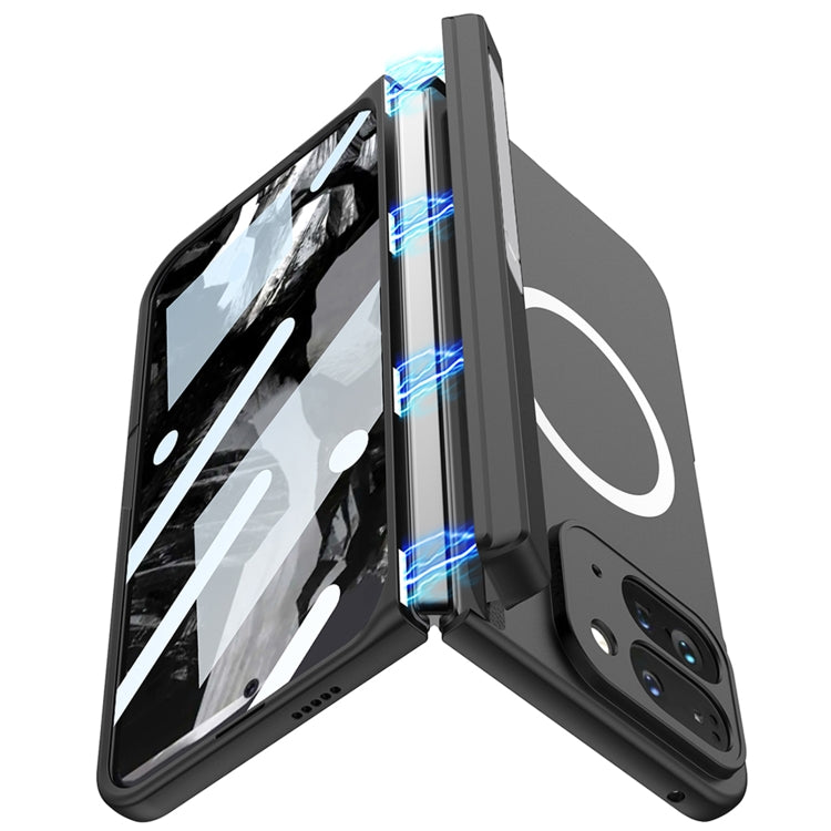 For Google Pixel 9 Pro Fold GKK Integrated Magsafe Fold Hinge Full Coverage Phone Case with Holder(White) - free shipping - PMC Jewellery - Order now!