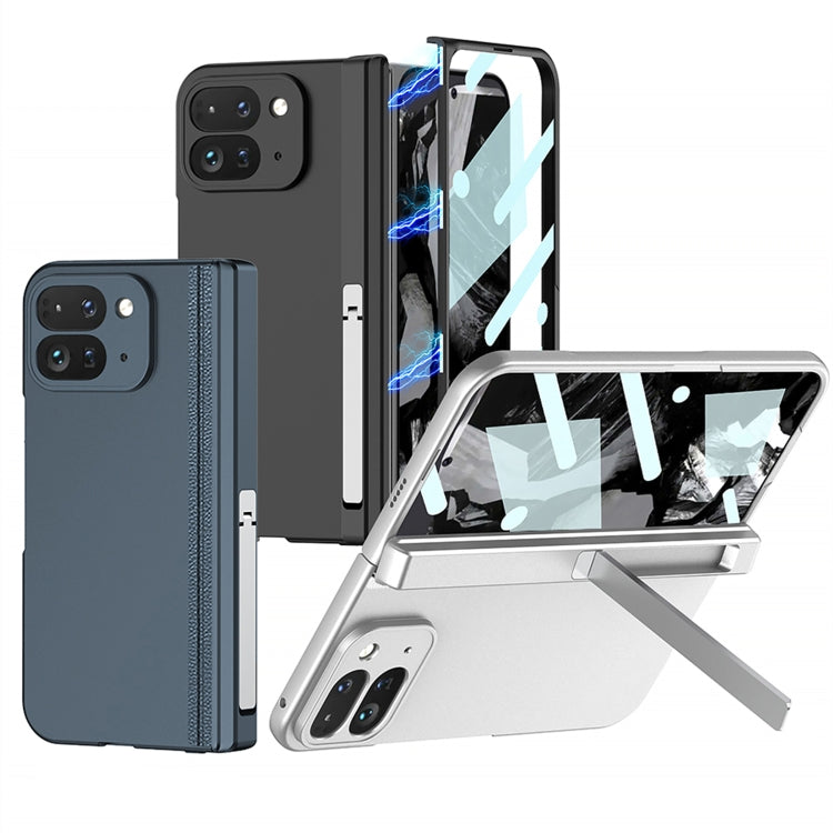 For Google Pixel 9 Pro Fold GKK Integrated Fold Hinge Full Coverage Phone Case with Holder(Black) - Google Cases by GKK | Online Shopping South Africa | PMC Jewellery | Buy Now Pay Later Mobicred