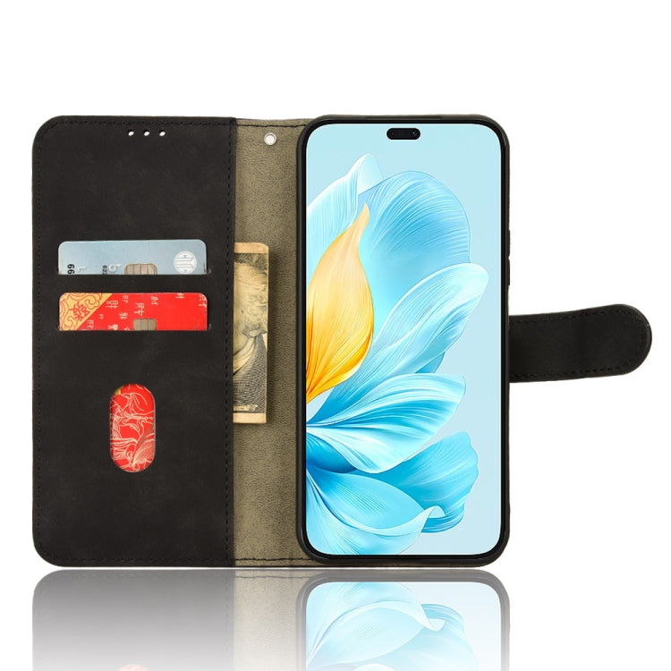 For Honor 200 Lite Skin Feel Magnetic Flip Leather Phone Case(Black) - Honor Cases by PMC TechLife | Online Shopping South Africa | PMC TechLife | Buy Now Pay Later Mobicred