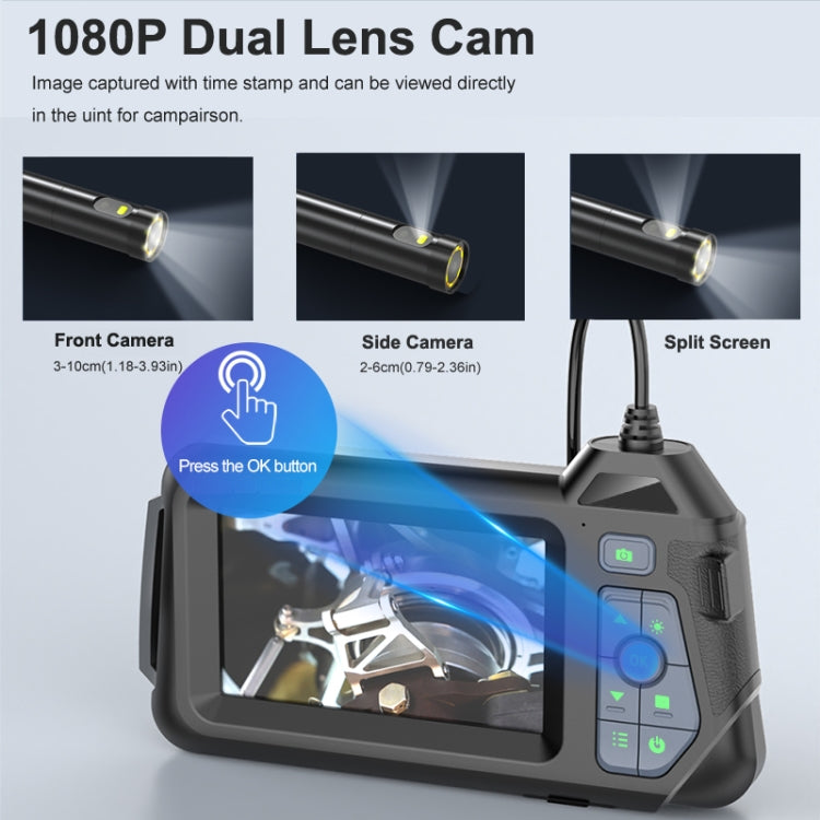 M60 4.3 inch Dual Camera with Screen Endoscope, Length:1m(8mm) -  by PMC TechLife | Online Shopping South Africa | PMC TechLife | Buy Now Pay Later Mobicred