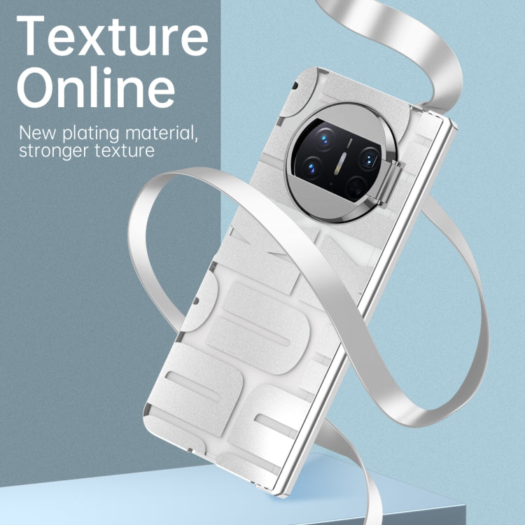 For Huawei Mate X3 Integrated Electroplating Folding Phone Case with Hinge(Silver) - Huawei Cases by PMC TechLife | Online Shopping South Africa | PMC TechLife | Buy Now Pay Later Mobicred