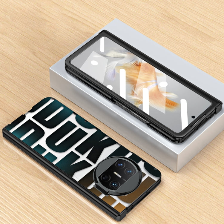 For Huawei Mate X3 Integrated Electroplating Folding Phone Case with Hinge(Black) - Huawei Cases by PMC TechLife | Online Shopping South Africa | PMC TechLife | Buy Now Pay Later Mobicred