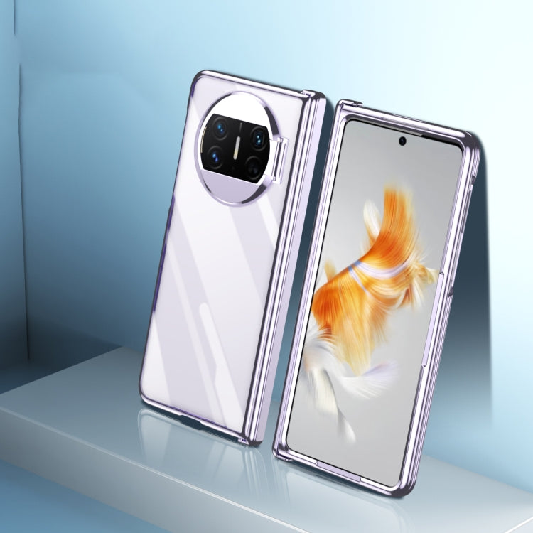 For Huawei Mate X3 Electroplating PC Folding Phone Case with Hinge(Purple) - Huawei Cases by PMC TechLife | Online Shopping South Africa | PMC TechLife | Buy Now Pay Later Mobicred