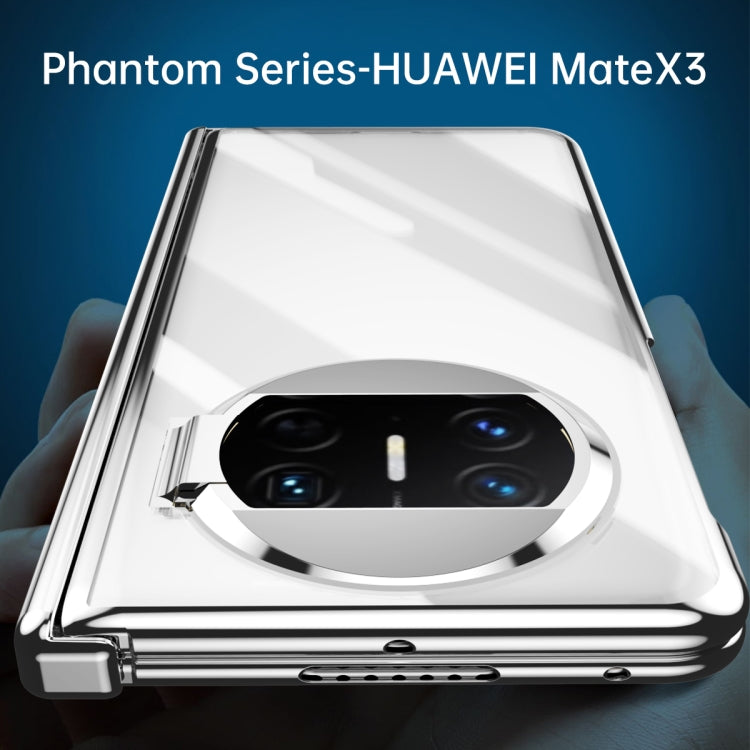 For Huawei Mate X3 Integrated Electroplating PC Folding Phone Case with Hinge(Transparent) - Huawei Cases by PMC Jewellery | Online Shopping South Africa | PMC Jewellery