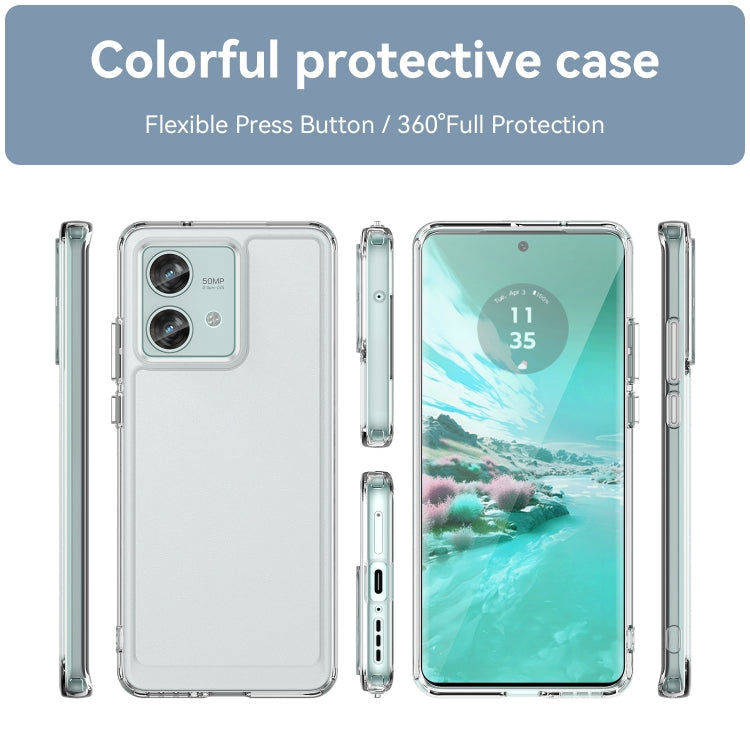 For Motorola Edge 40 Neo Candy Series TPU Phone Case(Transparent) - Motorola Cases by PMC Jewellery | Online Shopping South Africa | PMC Jewellery | Buy Now Pay Later Mobicred