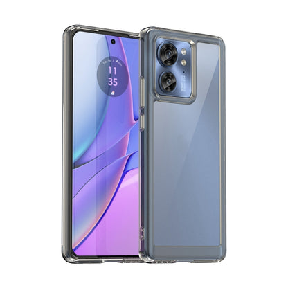 For Motorola Edge 40 Colorful Series Acrylic Hybrid TPU Phone Case(Transparent Grey) - Motorola Cases by PMC Jewellery | Online Shopping South Africa | PMC Jewellery | Buy Now Pay Later Mobicred