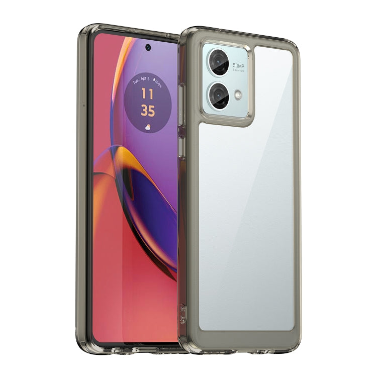 For Motorola Moto G84 Colorful Series Acrylic Hybrid TPU Phone Case(Transparent Grey) - Motorola Cases by PMC Jewellery | Online Shopping South Africa | PMC Jewellery | Buy Now Pay Later Mobicred