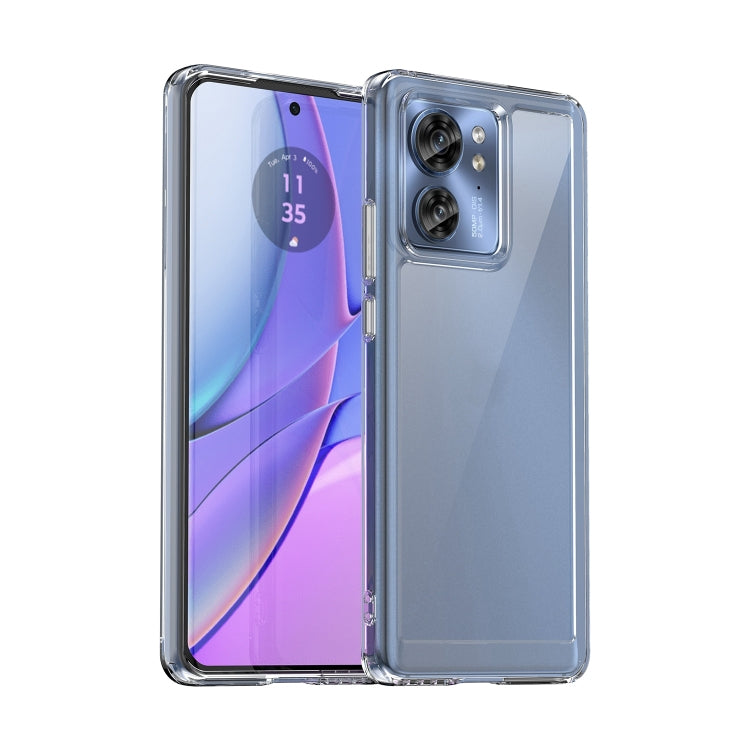 For Motorola Edge 2023 US Colorful Series Acrylic Hybrid TPU Phone Case(Transparent) - Motorola Cases by PMC Jewellery | Online Shopping South Africa | PMC Jewellery | Buy Now Pay Later Mobicred