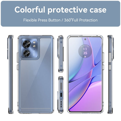 For Motorola Edge 2023 US Colorful Series Acrylic Hybrid TPU Phone Case(Transparent) - Motorola Cases by PMC Jewellery | Online Shopping South Africa | PMC Jewellery | Buy Now Pay Later Mobicred