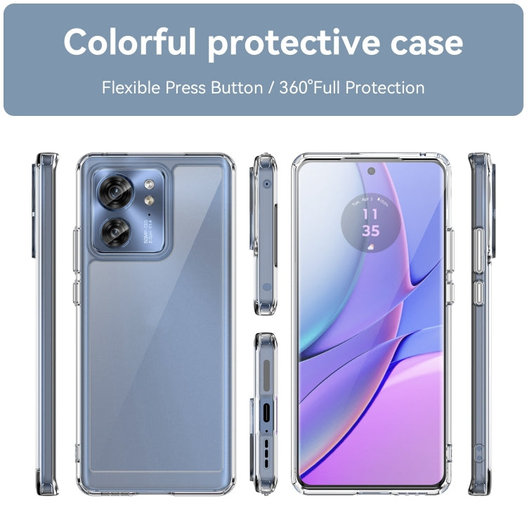 For Motorola Edge 2023 Global Colorful Series Acrylic Hybrid TPU Phone Case(Transparent) - Motorola Cases by PMC Jewellery | Online Shopping South Africa | PMC Jewellery | Buy Now Pay Later Mobicred