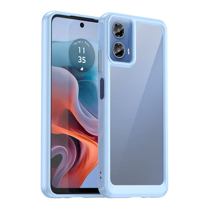 For Motorola Moto G34 Colorful Series Acrylic Hybrid TPU Phone Case(Blue) - Motorola Cases by PMC Jewellery | Online Shopping South Africa | PMC Jewellery | Buy Now Pay Later Mobicred