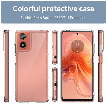 For Motorola Moto G04 Colorful Series Acrylic Hybrid TPU Phone Case(Transparent) - Motorola Cases by PMC Jewellery | Online Shopping South Africa | PMC Jewellery | Buy Now Pay Later Mobicred