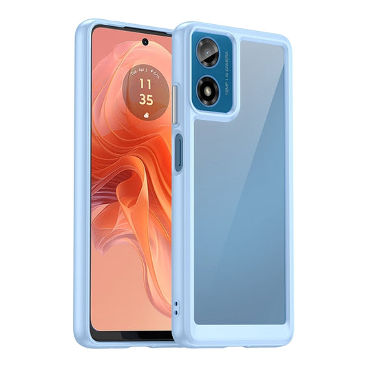 For Motorola Moto G24 Colorful Series Acrylic Hybrid TPU Phone Case(Blue) - Motorola Cases by PMC Jewellery | Online Shopping South Africa | PMC Jewellery | Buy Now Pay Later Mobicred