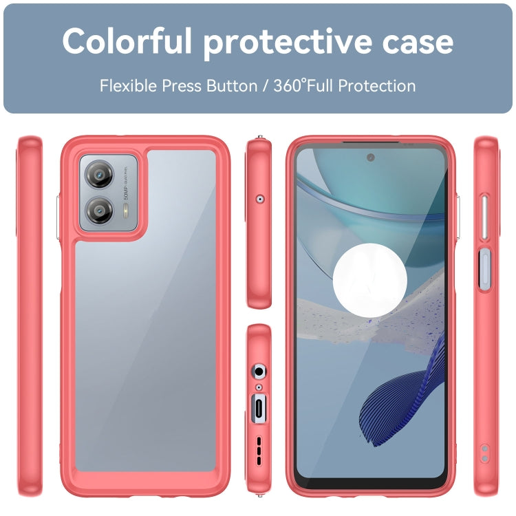 For Motorola Moto G53 5G Colorful Series Acrylic Hybrid TPU Phone Case(Red) - Motorola Cases by PMC Jewellery | Online Shopping South Africa | PMC Jewellery | Buy Now Pay Later Mobicred