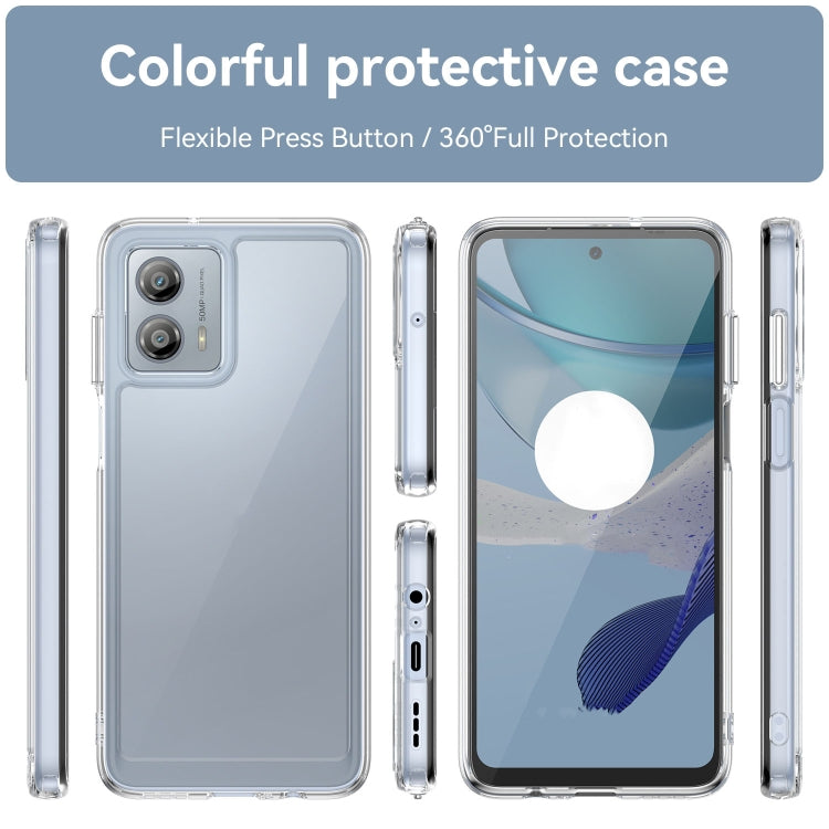 For Motorola Moto G53 5G Colorful Series Acrylic Hybrid TPU Phone Case(Transparent) - Motorola Cases by PMC Jewellery | Online Shopping South Africa | PMC Jewellery | Buy Now Pay Later Mobicred