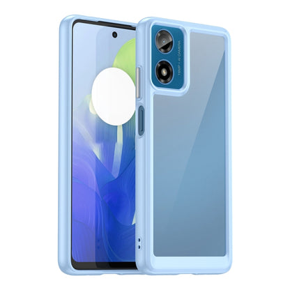 For Motorola Moto G24 Power Colorful Series Acrylic Hybrid TPU Phone Case(Blue) - Motorola Cases by PMC Jewellery | Online Shopping South Africa | PMC Jewellery | Buy Now Pay Later Mobicred