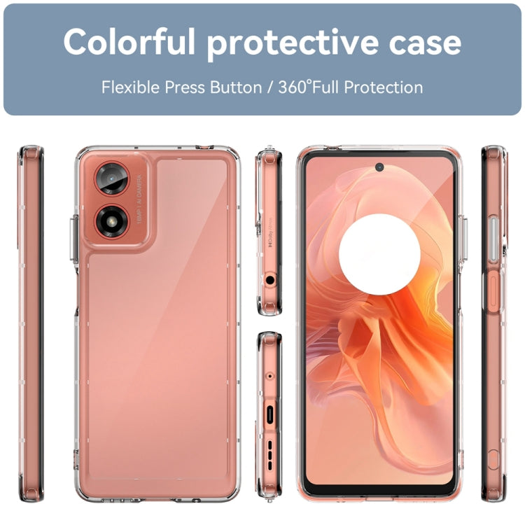 For Motorola Moto G24 Power Colorful Series Acrylic Hybrid TPU Phone Case(Transparent) - Motorola Cases by PMC Jewellery | Online Shopping South Africa | PMC Jewellery | Buy Now Pay Later Mobicred