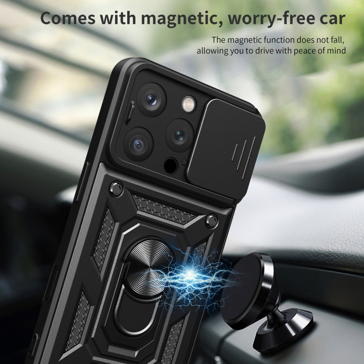 For iPhone 16 Pro Sliding Camera Cover Design TPU+PC Phone Case(Silver) - iPhone 16 Pro Cases by PMC TechLife | Online Shopping South Africa | PMC TechLife | Buy Now Pay Later Mobicred
