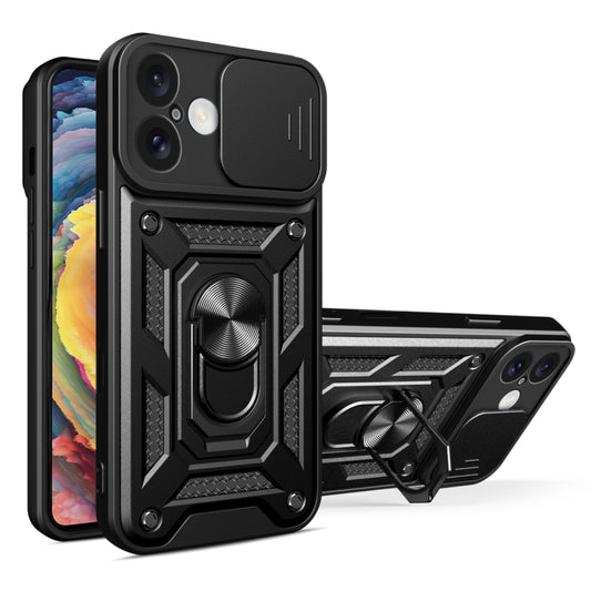 For iPhone 16 Sliding Camera Cover Design TPU+PC Phone Case(Black) - iPhone 16 Cases by PMC Jewellery | Online Shopping South Africa | PMC Jewellery | Buy Now Pay Later Mobicred