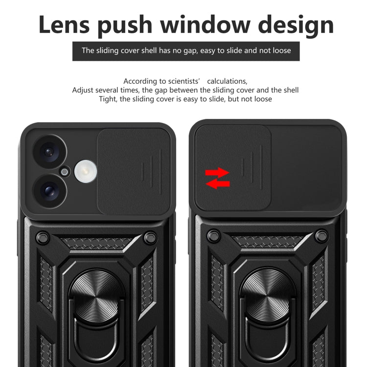 For iPhone 16 Sliding Camera Cover Design TPU+PC Phone Case(Red) - iPhone 16 Cases by PMC TechLife | Online Shopping South Africa | PMC TechLife | Buy Now Pay Later Mobicred