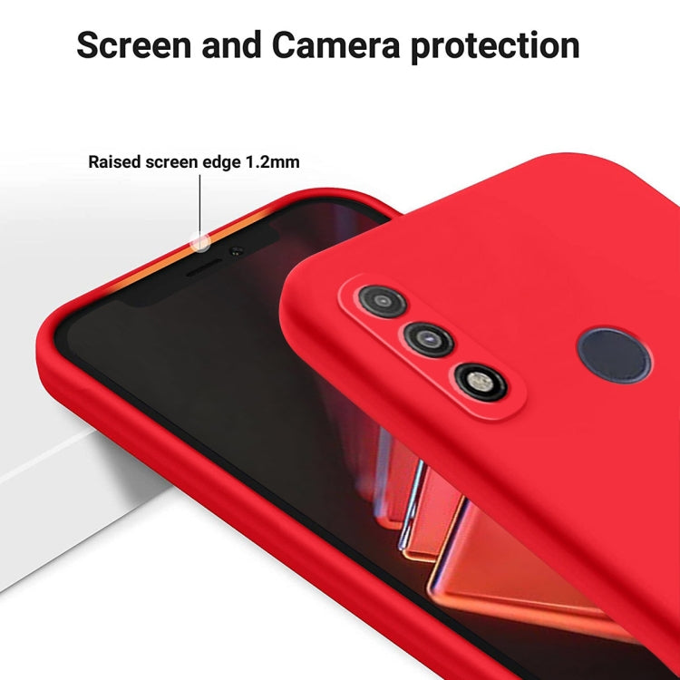 For Motorola G Pure 4G Pure Color Liquid Silicone Shockproof Phone Case(Red) - Motorola Cases by PMC Jewellery | Online Shopping South Africa | PMC Jewellery | Buy Now Pay Later Mobicred