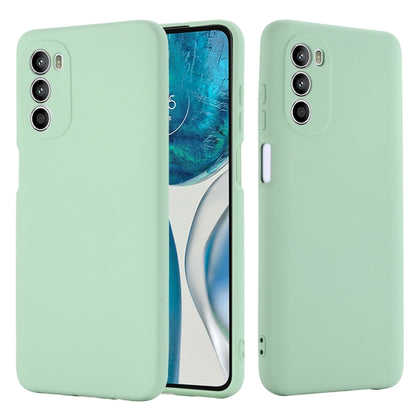 For Motorola Moto G71s 5G Pure Color Liquid Silicone Shockproof Phone Case(Green) - Motorola Cases by PMC Jewellery | Online Shopping South Africa | PMC Jewellery | Buy Now Pay Later Mobicred