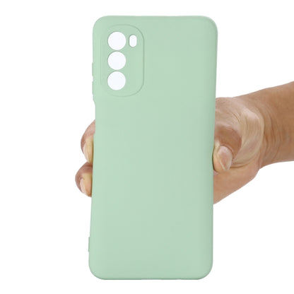 For Motorola Moto G71s 5G Pure Color Liquid Silicone Shockproof Phone Case(Green) - Motorola Cases by PMC Jewellery | Online Shopping South Africa | PMC Jewellery | Buy Now Pay Later Mobicred