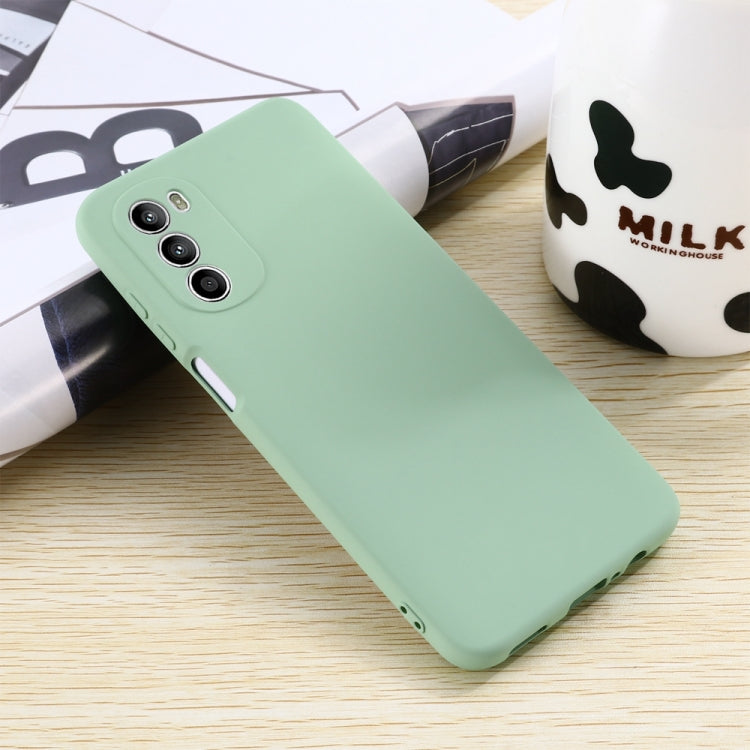 For Motorola Moto G71s 5G Pure Color Liquid Silicone Shockproof Phone Case(Green) - Motorola Cases by PMC Jewellery | Online Shopping South Africa | PMC Jewellery | Buy Now Pay Later Mobicred