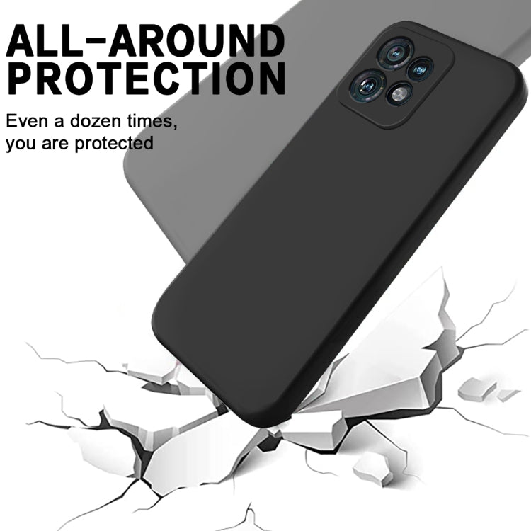 For Motorola Edge 40 Pro/Edge+ 2023/X40 Pure Color Liquid Silicone Shockproof Phone Case(Black) - Motorola Cases by PMC Jewellery | Online Shopping South Africa | PMC Jewellery | Buy Now Pay Later Mobicred