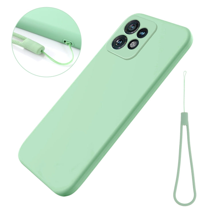 For Motorola Edge 40 Pro/Edge+ 2023/X40 Pure Color Liquid Silicone Shockproof Phone Case(Green) - Motorola Cases by PMC Jewellery | Online Shopping South Africa | PMC Jewellery | Buy Now Pay Later Mobicred