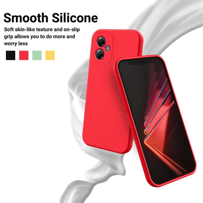 For Motorola Moto G14 Pure Color Liquid Silicone Shockproof Phone Case(Red) - Motorola Cases by PMC Jewellery | Online Shopping South Africa | PMC Jewellery | Buy Now Pay Later Mobicred