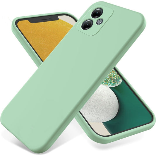 For Motorola Moto G14 Pure Color Liquid Silicone Shockproof Phone Case(Green) - Motorola Cases by PMC Jewellery | Online Shopping South Africa | PMC Jewellery | Buy Now Pay Later Mobicred