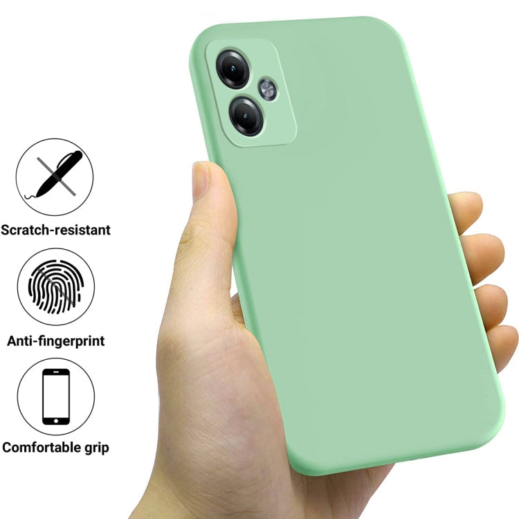 For Motorola Moto G14 Pure Color Liquid Silicone Shockproof Phone Case(Green) - Motorola Cases by PMC Jewellery | Online Shopping South Africa | PMC Jewellery | Buy Now Pay Later Mobicred