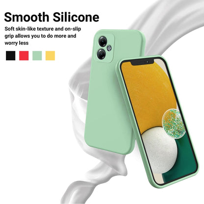 For Motorola Moto G14 Pure Color Liquid Silicone Shockproof Phone Case(Green) - Motorola Cases by PMC Jewellery | Online Shopping South Africa | PMC Jewellery | Buy Now Pay Later Mobicred