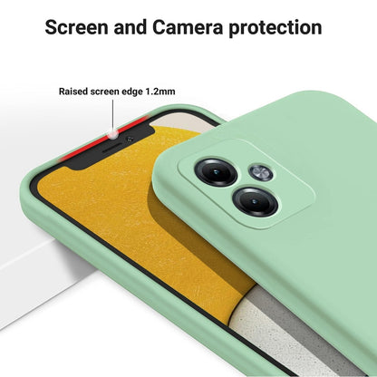 For Motorola Moto G14 Pure Color Liquid Silicone Shockproof Phone Case(Green) - Motorola Cases by PMC Jewellery | Online Shopping South Africa | PMC Jewellery | Buy Now Pay Later Mobicred