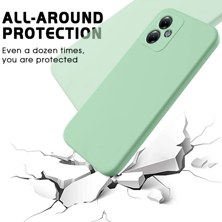 For Motorola Moto G14 Pure Color Liquid Silicone Shockproof Phone Case(Green) - Motorola Cases by PMC Jewellery | Online Shopping South Africa | PMC Jewellery | Buy Now Pay Later Mobicred