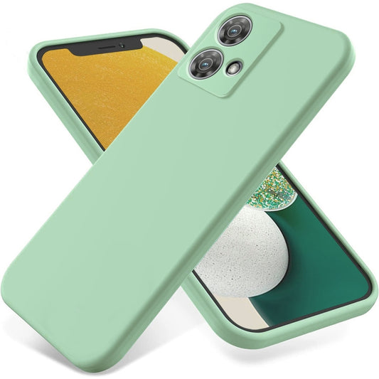 For Motorola Edge 40 Neo Pure Color Liquid Silicone Shockproof Phone Case(Green) - Motorola Cases by PMC Jewellery | Online Shopping South Africa | PMC Jewellery | Buy Now Pay Later Mobicred