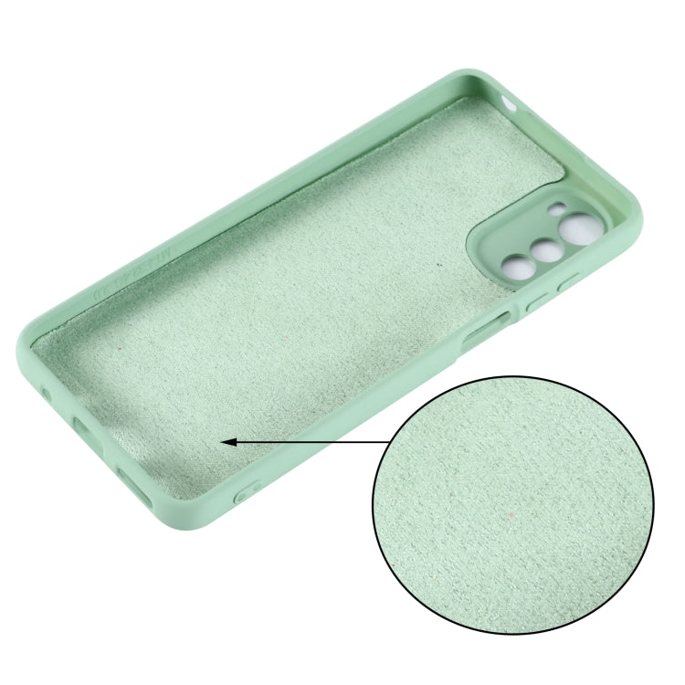 For Motorola Moto E32 4G Pure Color Liquid Silicone Shockproof Phone Case(Green) - Motorola Cases by PMC Jewellery | Online Shopping South Africa | PMC Jewellery | Buy Now Pay Later Mobicred