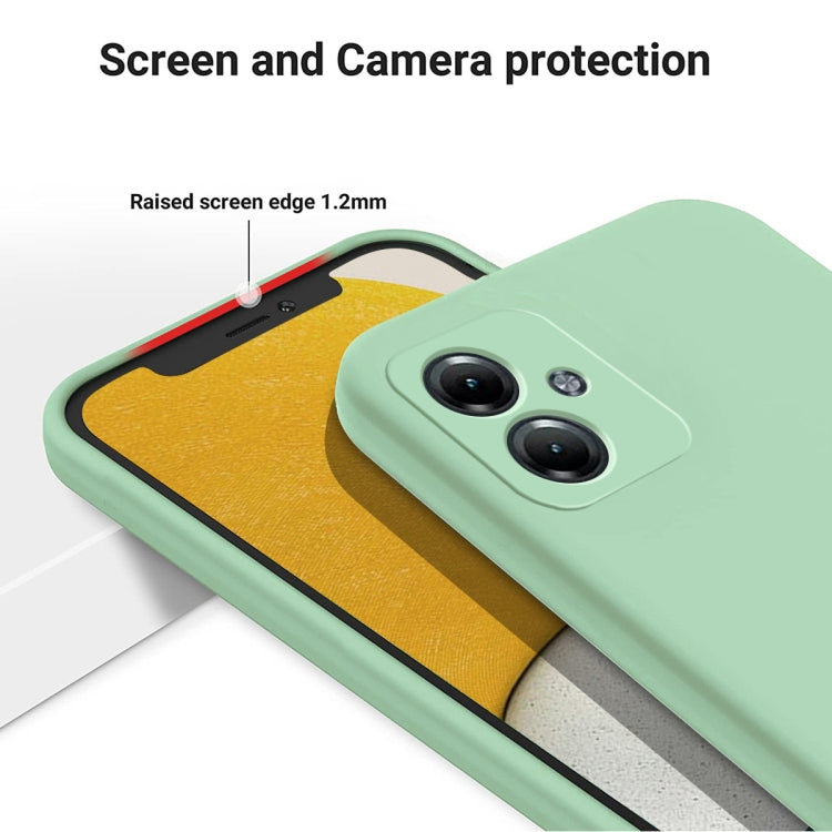 For Motorola Moto G54 Power Pure Color Liquid Silicone Shockproof Phone Case(Green) - Motorola Cases by PMC Jewellery | Online Shopping South Africa | PMC Jewellery | Buy Now Pay Later Mobicred