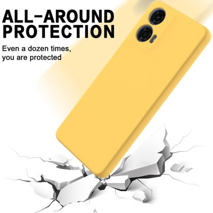 For Motorola Moto G04 / G24 Pure Color Liquid Silicone Shockproof Phone Case(Yellow) - Motorola Cases by PMC Jewellery | Online Shopping South Africa | PMC Jewellery | Buy Now Pay Later Mobicred