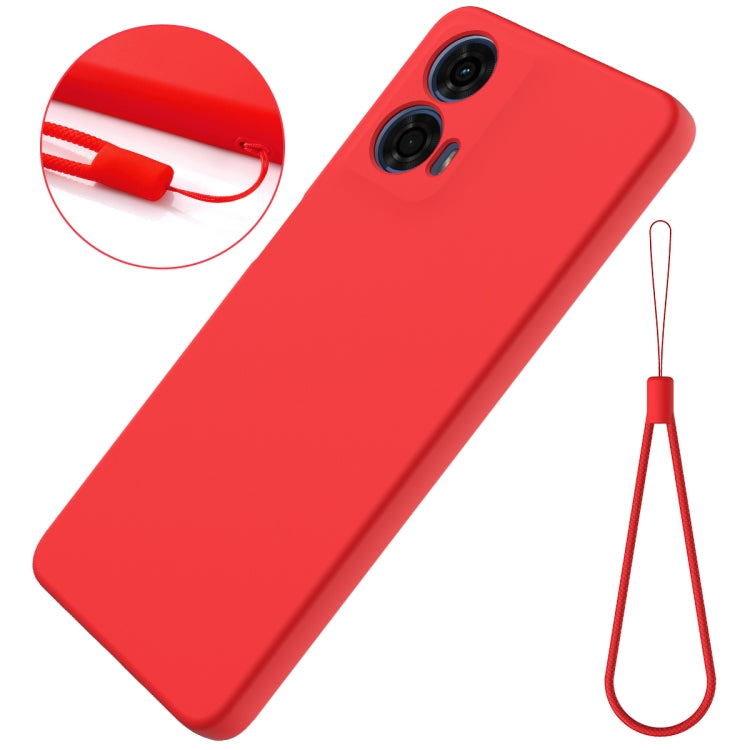 For Motorola Moto G04 / G24 Pure Color Liquid Silicone Shockproof Phone Case(Red) - Motorola Cases by PMC Jewellery | Online Shopping South Africa | PMC Jewellery | Buy Now Pay Later Mobicred