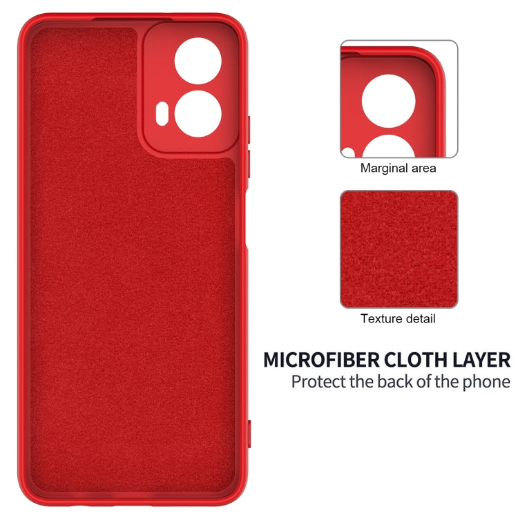 For Motorola Moto G34 Pure Color Liquid Silicone Shockproof Phone Case(Red) - Motorola Cases by PMC Jewellery | Online Shopping South Africa | PMC Jewellery | Buy Now Pay Later Mobicred