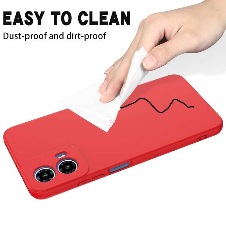 For Motorola Moto G34 Pure Color Liquid Silicone Shockproof Phone Case(Red) - Motorola Cases by PMC Jewellery | Online Shopping South Africa | PMC Jewellery | Buy Now Pay Later Mobicred