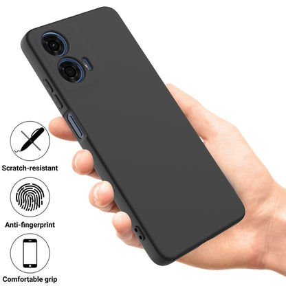 For Motorola Moto G24 Power Pure Color Liquid Silicone Shockproof Phone Case(Black) - Motorola Cases by PMC Jewellery | Online Shopping South Africa | PMC Jewellery | Buy Now Pay Later Mobicred