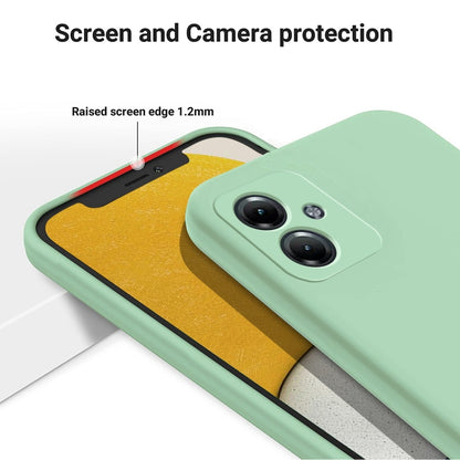 For Motorola Moto G64 Pure Color Liquid Silicone Shockproof Phone Case(Green) - Motorola Cases by PMC Jewellery | Online Shopping South Africa | PMC Jewellery | Buy Now Pay Later Mobicred