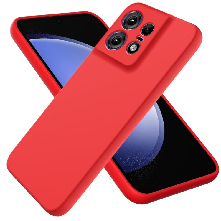 For Motorola Edge 50 Pro Solid Color Liquid Silicone Dropproof Full Coverage Phone Case(Red) - Motorola Cases by PMC TechLife | Online Shopping South Africa | PMC TechLife | Buy Now Pay Later Mobicred