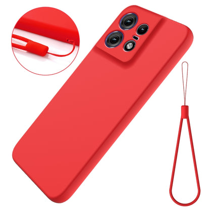 For Motorola Edge 50 Pro Pure Color Liquid Silicone Shockproof Phone Case(Red) - Motorola Cases by PMC Jewellery | Online Shopping South Africa | PMC Jewellery