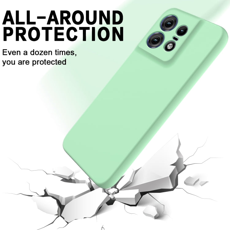 For Motorola Edge 50 Pro Pure Color Liquid Silicone Shockproof Phone Case(Green) - Motorola Cases by PMC TechLife | Online Shopping South Africa | PMC TechLife | Buy Now Pay Later Mobicred