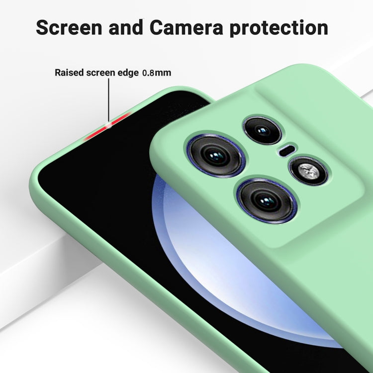 For Motorola Edge 50 Pro Pure Color Liquid Silicone Shockproof Phone Case(Green) - Motorola Cases by PMC TechLife | Online Shopping South Africa | PMC TechLife | Buy Now Pay Later Mobicred