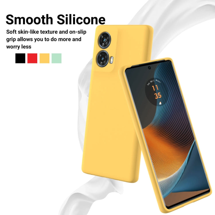 For Motorola Moto G85 Solid Color Liquid Silicone Dropproof Full Coverage Phone Case(Yellow) - free shipping - PMC TechLife - Order now!